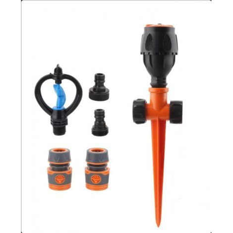 Gartensprinkler, 1 Sätze, 360° Drehbarer Rasensprinkler, 1/2 Sprinkler Für Den Hof Mit Pfahl, Anschließbares Sprinklersystem Für Die Bewässerung, Sprinkler Für Den Hof