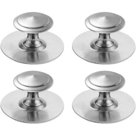 4 Selbstklebende Schubladengriffe Aus Edelstahl, Einfach Zu Installieren, Ideal Für Küchenmöbel (silber)