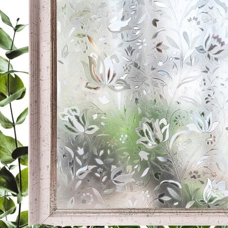 45 X 200 Cm Anti-peek-fensterfolie, 3d-buntglas-tulpen-elektrostatische Fensterfolie