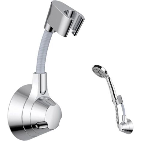 Handbrausehalter, 360° Stanzfrei, Selbstklebend, Verstellbar, Universeller Duschkopfhalter Für Badezimmer