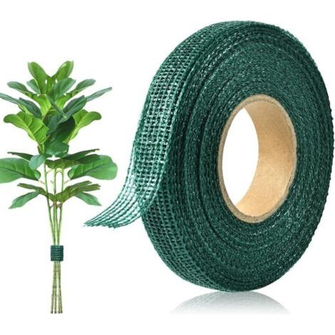 2 Bände, Attache Arbre 3cm X 50m, Liens Pour Attacher Les Plantes Vert, Liens De Jardinage Pour Ligatures, Ajustables Sangles D'Arbre Pour Fixer Et Plantes Résistant Aux Intempéries