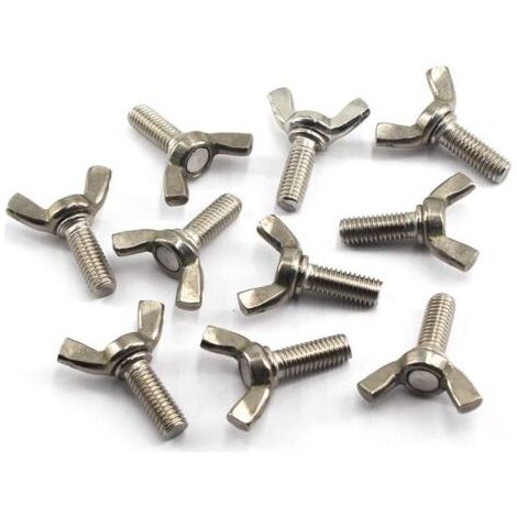 M6 304 Edelstahl-schmetterlingsschrauben, 30 Stück