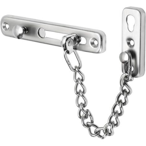 Sicherheits-türkette, Schmaler Türbegrenzer, Federbelasteter, Diebstahlsicherer Türriegel Mit Schrauben Für Haus-innentüren, Gebürsteter Edelstahl, Efd9000-ls