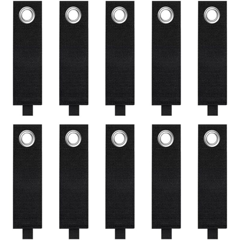 10pcs Organisator Support Rallonge, Sangles Rangement D'Extension Robustes Sangles Cable À Boucle À Crochet Portables With Œillet Pour Le Stockage De Câbles De Cordes De Tuyau D'Arrosage