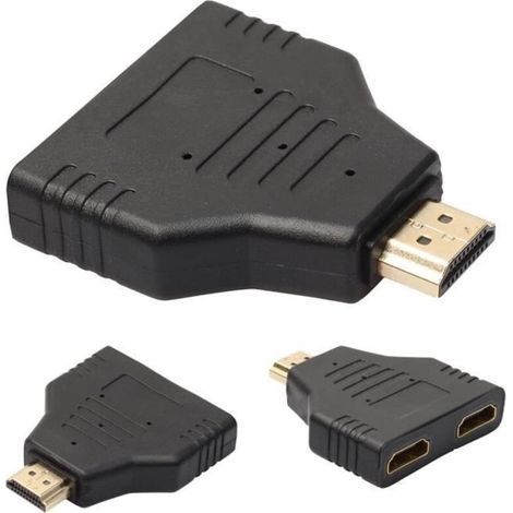 Hdmi-stecker Auf Dual-buchse, 1 Bis 2-wege-splitter-adapter Für Hd-fernseher, Hot Dh H77h