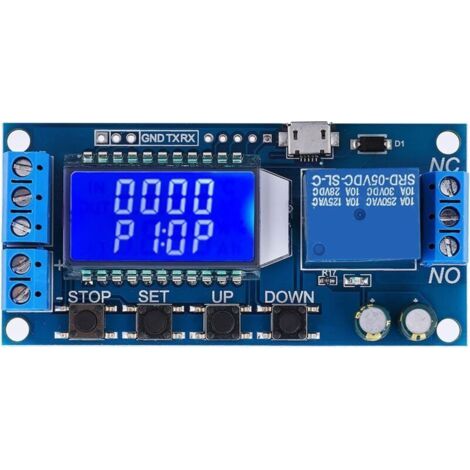 Zeitverzögerungsrelaismodul, Zeitschaltuhr 5v 12v 24v 50ma 0,01s-9999min, Zeitverzögerungs-abschaltzyklus-timermodul, Zeitrelais Mit Lcd-display