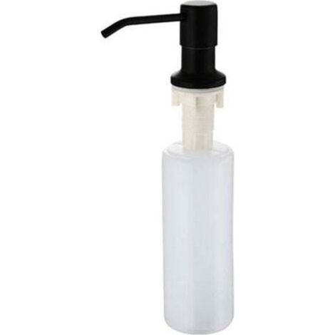 Integrierter Flüssigseifenspender Mit 300-ml-flasche (schwarz), Spülbecken-schaumseifenspender, Spülmittelspender Für Die Küche, Edelstahl-reinigungsmittelspender Für Badezimmer