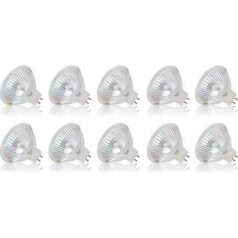 Ampulle Halogen, Ampulle Spot Mr16, Ampulle 12 V 20 W, Ampulle Gu5.3 Dimmbar Mr16, Ampulle Halogen 2 Broschen, Lumière Blanc Chaud 2700 K