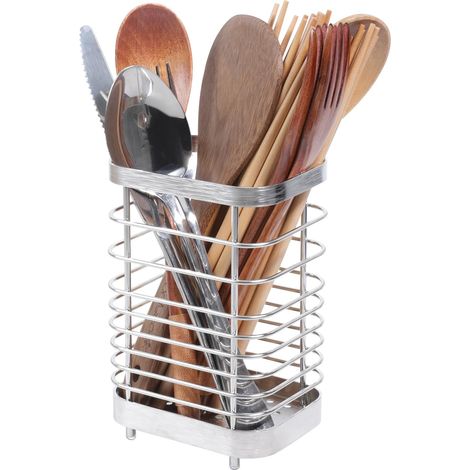 Panier À Couverts En Acier Inoxidable, Porte-utensiles Kitchen Metal, Organisateur Tiroirs Et Plans Travail.