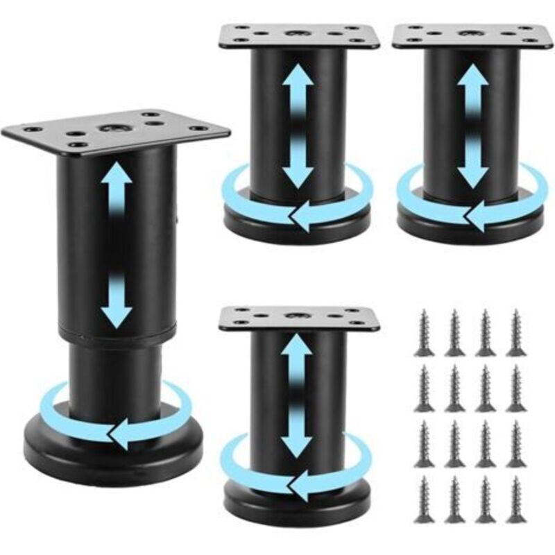 4-teiliges Set Aus 8-12 Cm Großem, Regulierbarem Badezimmer-badezimmer Und Eisgekühltem, Eisgekühltem, Regulierbarem Badezimmer-möbelstück Mit Sicht Für Den Canapé-lit-buffet-schrank