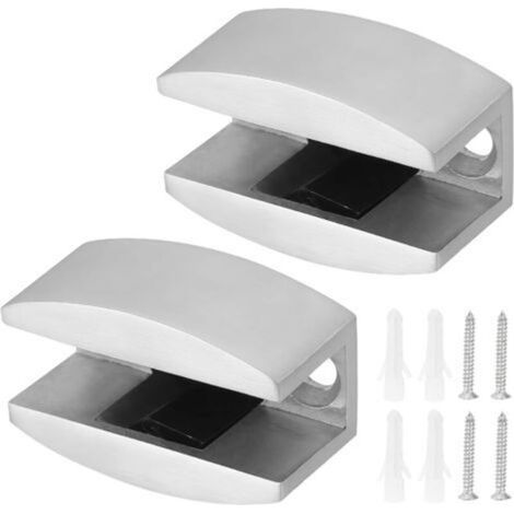 Guide De Sol Pour Porte Coulissante En Verre: 2 Pièces De Guide Au Sol En Acier Inoxydable, Accessoires Pour Système De Porte Coulissante Pour Portes Coulissantes En Verre Sans Cadre