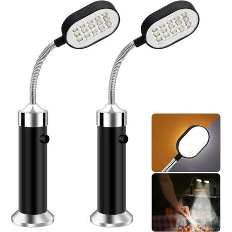 2er-pack Magnetische Grilllichter, 360 Grad Verstellbare Wetterfeste Grilllichter Für Den Außenbereich