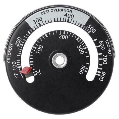 Ahlsen Magnetisches Ofenthermometer, Feuerofenrohr-thermometer Für Rundes Holz, Kaminrohr, Temperaturmesser, Ofen (1)