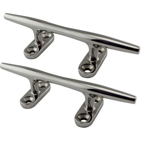 Lot Von 2 Haken Auf Basisbasis Aus Rostfreiem Edelstahl 316 Von 125 Mm Für Boot, Steg, Schnur, Steigeisen Auf Basisbasis