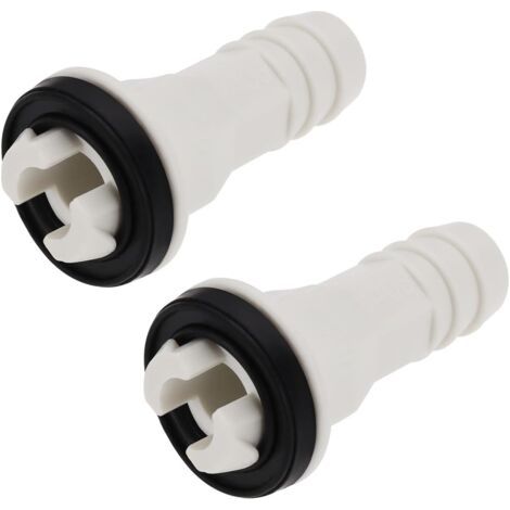 2 Stück Gerader Anschluss Für Klimaanlagen-abfluss, 3/5 Zoll, 15 Mm, Gerader Anschluss, Abflussschlauch-anschluss Mit Gummiring