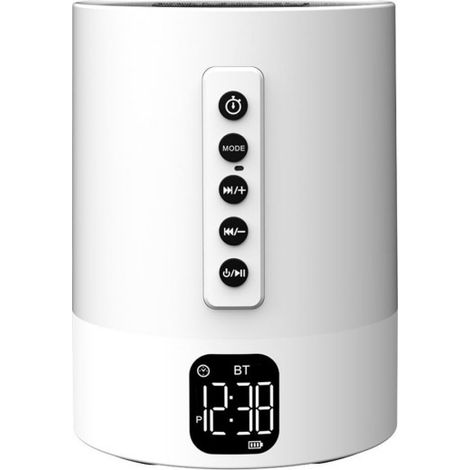Bluetooth-lautsprecher Mit Beleuchtetem Wecker Und Einstellbarer Touch-beleuchtung