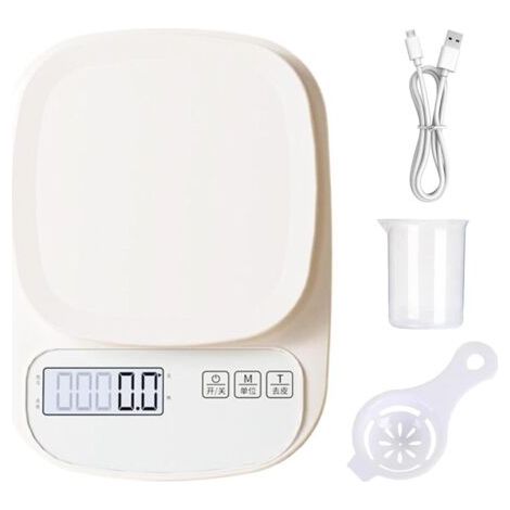 Lebensmittelwaage, Digitale Küchenwaage, Küchenwaage Mit Lcd-display, Hochpräzise Digitale Kaffee- Und Grammwaage, Wasserdichte Elektronische Gewichtswaage, 5,91 X 8,27 X 1,38 Zoll Für Die Zubereitung