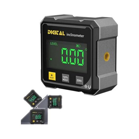 4-seitiger Magnetischer Digitaler Winkelmesser, Verbesserter Digitaler Winkelmesser, Hinterleuchteter Kubischer Neigungsmesser, Gehrungswinkelmesser Für Säge