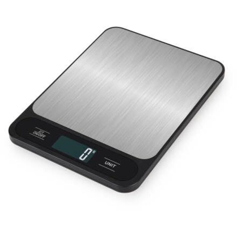 Digitale Küchenwaage 10 Kg, Schwarzer Edelstahl –