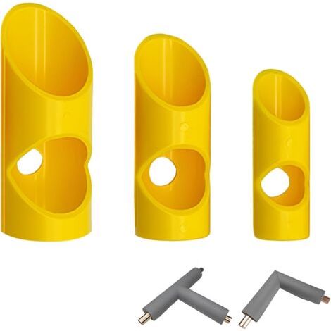3-teiliges Gelbes Isolierschaum-schneidwerkzeug-set Für 15 Mm, 22 Mm, 28 Mm Rohre, Präzisions-schaumrohr-gewindeschneidwerkzeug, Klempner-schneidwerkzeug-set