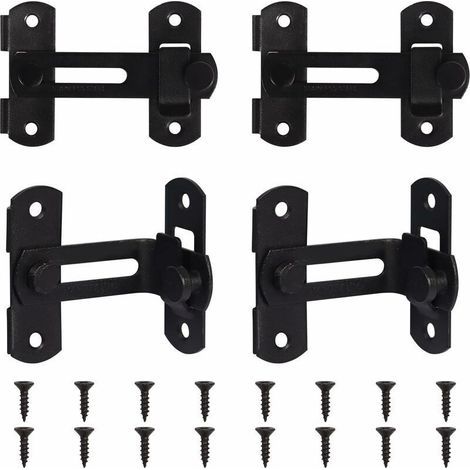 4 Stück Klappriegel Für Scheunentore, Edelstahl, Französischer Doppeltor-schieberiegel, 90-grad-sicherheitstürriegel, Riegel Für Badezimmer, Garten, Außenbereich, Garage, Weinschrank, Schrank, Schiebe
