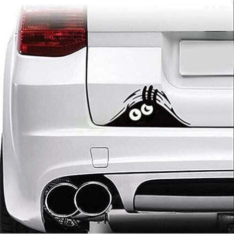 3d-cartoon-lustiges Spähendes Monster-vinyl-autoaufkleber-emblem-abzeichen-design