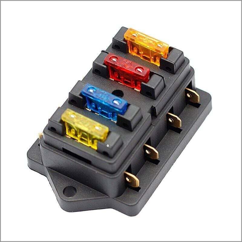 12 V, 24 V, 32 V, 4 Faon-standardsicherungen Mit 6 Lamellen