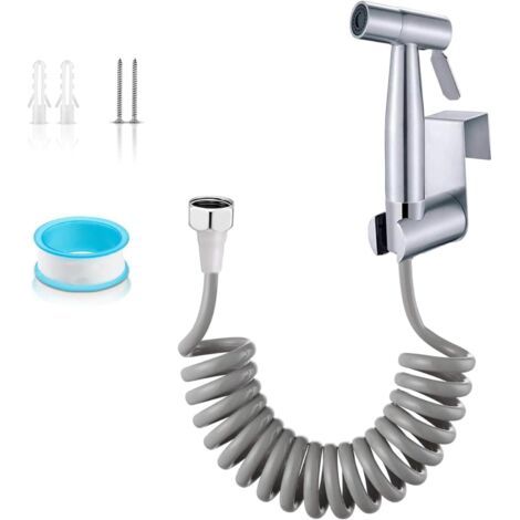 Wc-bidet-handbrause, Wc-bidet-kit, Tragbare Bidet-handbrause, Abs-toiletten-bidet-handbrause, Edelstahlhaken, Badezimmerzubehör, Reinigung.