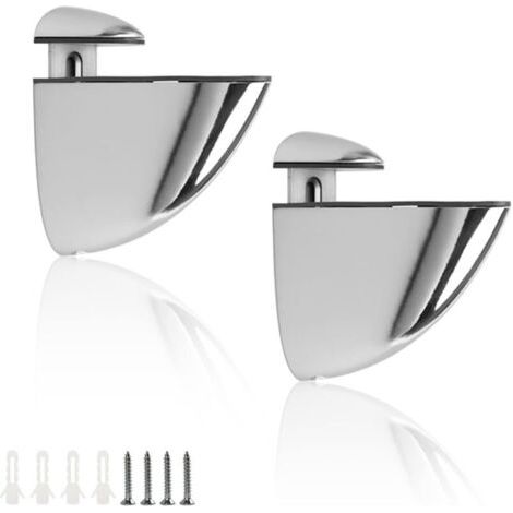 Wandhalterungen Für Glasregale, 2 Verstellbare Glasklemmen Zur Wandmontage Mit Schrauben, Glatt Und Stabil, 3–16 Mm Dickes Glas