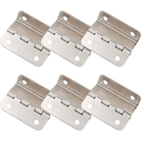 Scharniere 6er-set, Versetzte Türscharniere, Halbeinbauscharniere, Für Türen, Schränke Und Möbelbeschläge [silber]