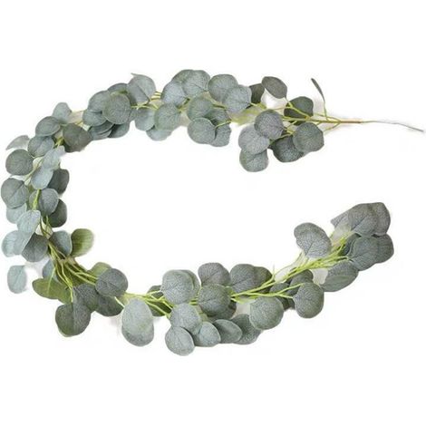 Künstliche Grünpflanze, Künstliche Eukalyptusblätter, Hängendes Rattan, Künstliche Kletterpflanze, Für Zuhause, Garten, Hochzeit, Party, Dunkelgrüne Dekoration –