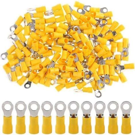 100 Stück 12–10 Awg Elektrische Crimp-steckverbinder (gelb, M5)