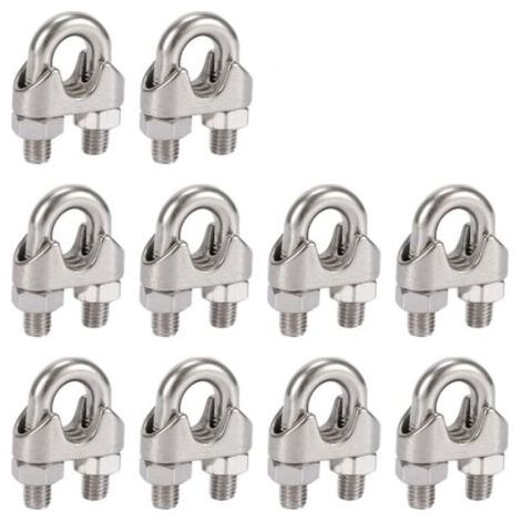 10 Stück 5 Mm Kabelbinder Aus Edelstahl 304 Mit Duplex-clips Für Wäscheleine, Markise Und Befestigung