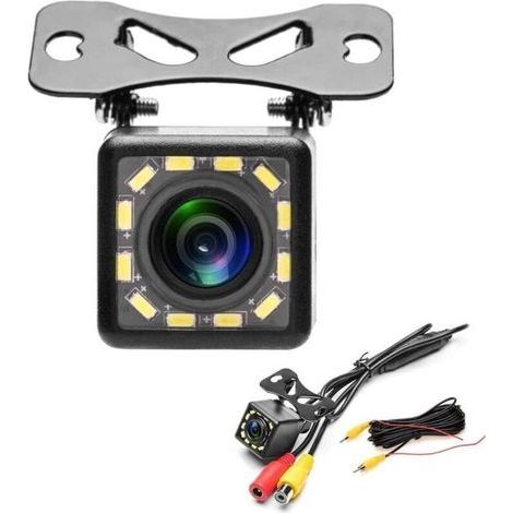 Rückfahrkamera Für Das Auto, 12 Leds, Nachtsicht, Ip68-etanche, Großer Winkel 170°, Zur Unterstützung Bei Ankunft Und Stationierung.