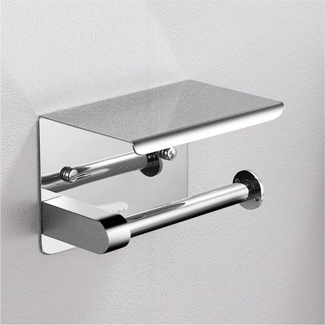 Toilettenpapierhalter Mit Ablage, Wandmontage, Toilettenpapierhalter, Spiegel, Toilettenpapierspender Aus Edelstahl Für Badezimmer Und Toilette
