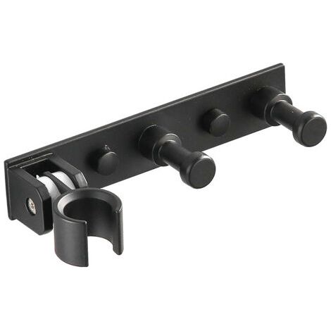 Universeller Duschhalter Mit 2 Haken, Verstellbarer Duschhalter Aus Aluminiumlegierung Zur Wandmontage, Selbstklebende Duschkopfbefestigung, Duschkopfhalter Für Duschschlauch