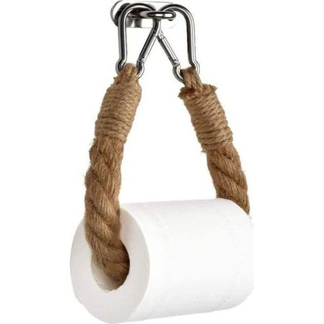 Toilettenpapierhalter, Cooles Gitter, Hanfseil, Handtuchhalter Für Badezimmer Und Küche, Papierhalter, Badezimmerständer