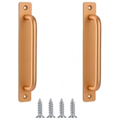 2er-pack Scheunentürgriffe, Goldene Schiebe-scheunentürgriffe Für Küche, Möbel, Schränke, Schränke, Türen (gold, 210 Mm)