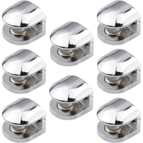 8 Stück Glasregalhalterung, Verstellbare Glasklemme, Wandspiegelaufhänger, Spiegelbefestigung Unter Glasklemme Für 6 8 Mm Glasspiegelregale