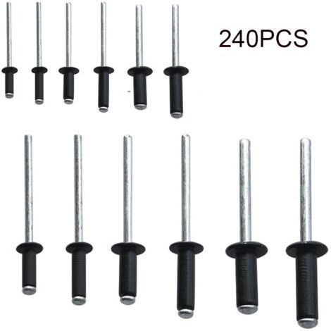 240 Stück Aluminium-blindnieten, 3,2–16 Mm, Für Metall Und Möbel, Marineblau