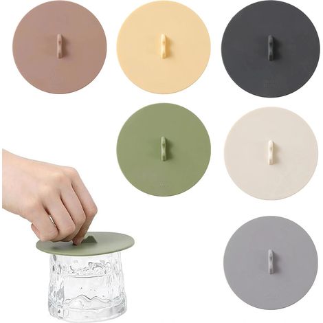 Set Aus 6 Anti-poussière-behältern Für Tassen, Behältnissen Aus Hochwertigem Silikon, Die Die Umwelt Respektieren.