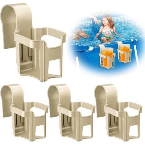 Lot Von 4 Porte Gobelets De Piscine Accessoires Für Piscines Hors Sol Aus Kunststoff Accessoire Für Piscine Multifunktion Für Das Plupart (kaki)