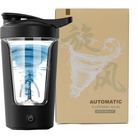 Protéine Shaker Électrique, 450 Ml Mélangeur De Protéines, Tragbarer Shaker Tasse Pour Boissons Protéinées, Shaker Electrique (schwarz)