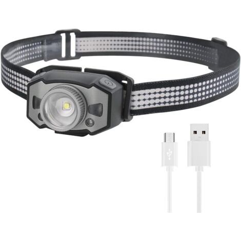 Led-stirnlampe, Rotes Weißes Licht, Wiederaufladbar, Superhelle Stirnlampen, Intelligenter Scheinwerfer, Ipx5 Wasserdicht