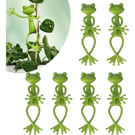 6 Teile In Grenouille-form Für Pflanzen, Flexible, Biegsame, Kabelgebundene, Verstellbare, Wiederverwendbare Und Dekorative Teile