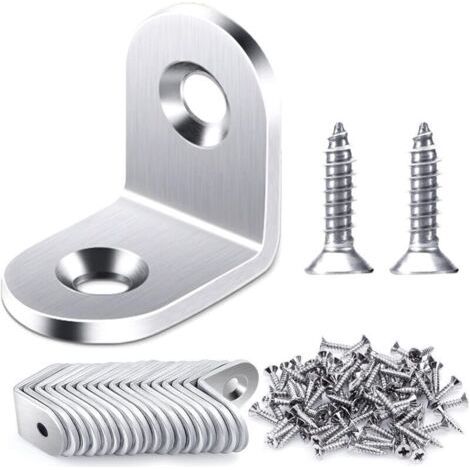 20 Stück 20 X 20 Mm Rechtwinklige Halterung, Edelstahl-halterung Zur Befestigung Der 90-grad-eckhalterung, L-förmige Eckhalterung, Wird Mit Schrauben Geliefert