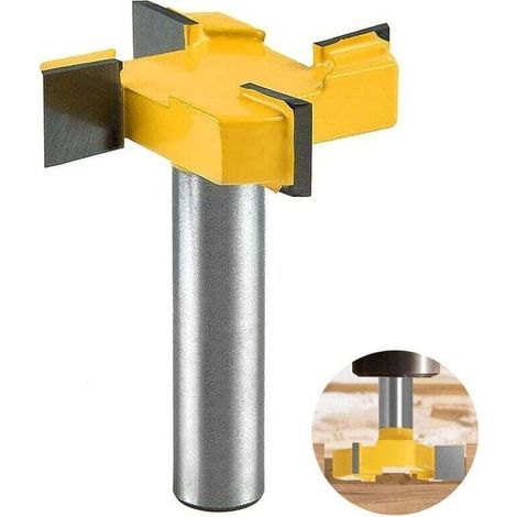 Raboter-fräse, 12-mm-tige-routeur-bit, Aplatir-raise, Plaque-raise, Hinterholz-raise, T-router-form, Für Die Bearbeitung Von Holz Auf Der Oberfläche