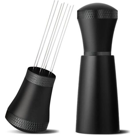 Ein Espressomixer Aus Aluminium Mit Sieben 0,3-mm-espressonadeln Und Einem Espressorührer.