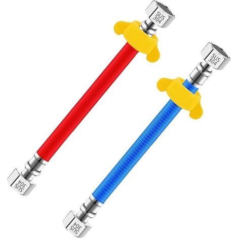 2 Stück Flexible Einlassschläuche Aus Edelstahl 304, G1/2-zoll-schlauchanschlüsse Für Warm- Und Kaltwasserbereiter, 20 Cm