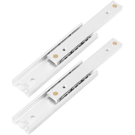 Robuste Teleskop-schubladenführungen Aus Aluminiumlegierung Mit Kugellagern (100 Mm) Für Schubladen Und Schränke (100 Mm).